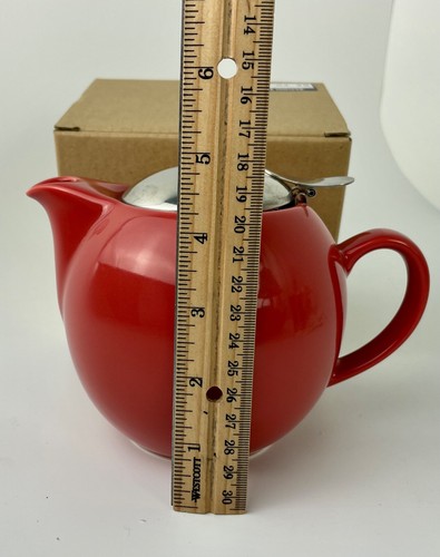 Bee House Teapot with Diffuser Ceramic 23oz Red - Picture 10 of 10