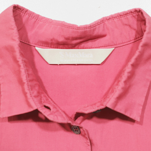 MAX MARA S Collezione Camicia Tinta Unita Rosa Manica Lunga Donna S - Foto 7 di 8