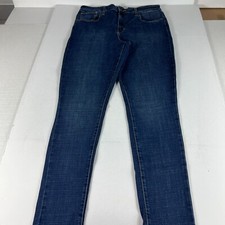 Levi's Jeans Women's 32 721 High Rise Skinny Fit Dark Blue Faded Stretch Denim