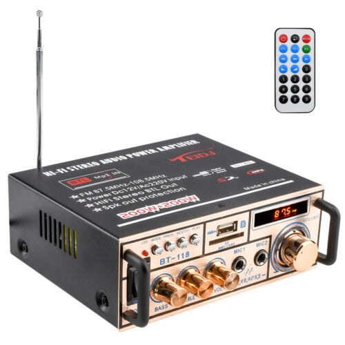 400W bluetooth Mini Verstärker HiFi Power Audio Stereo Bass AMP USB MP3 FM Auto - Bild 13 von 16