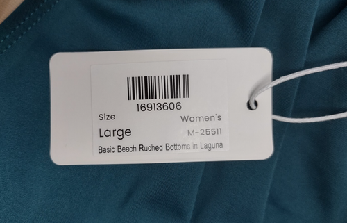 NWT Livy & Kate basic beach ruched bikini swimsuit bottom Laguna green Large - Picture 5 of 7