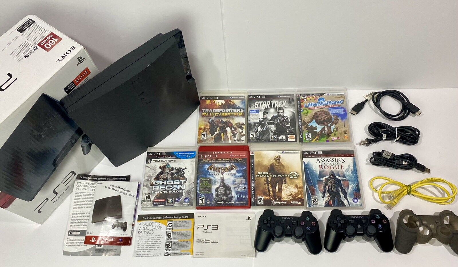 Sony Ps3 Slim 160gb With 10 Games Including Fifa17 And Pes17