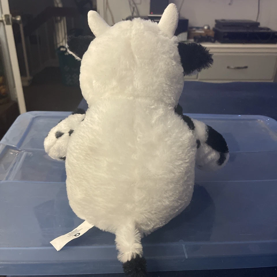 Черно-белая плюшевая грелка для микроволновой печи для молочных коров — облегчение судорог - Изображение 2 из 4