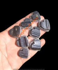 Buy Black Tourmaline Rings 925 Sterling Silver Plated Healing Crystal Jewelry