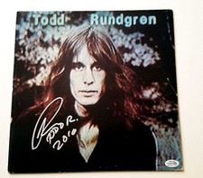 Todd Rundgren Autographed Hermit Of Mink Hollow Album Cover ACOA