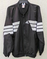 Adidas Original Oldschool Freizeit Jacke schwarz weiß Vintage 7 L Rar Topp 