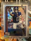 2025 Topps Chrome Jaxson Dart Rookie Silver Refractor #306 New York Giants RC