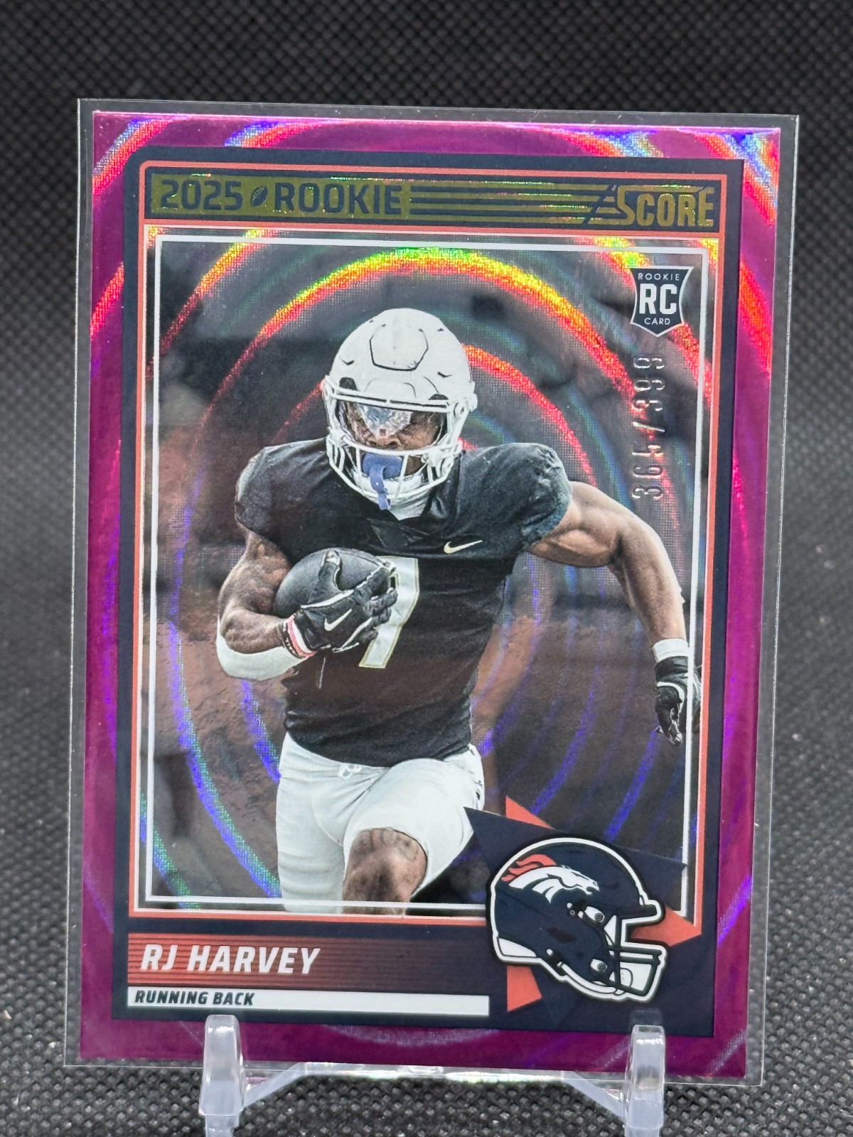 2025 Score 🏈 ELLIPSE /399 RJ Harvey ROOKIE #49 - Denver Broncos