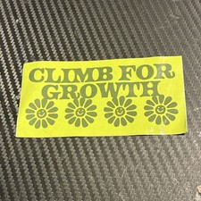 Climb For Growth Inspirational Flower Smiley Vinyl Sticker Yellow Black