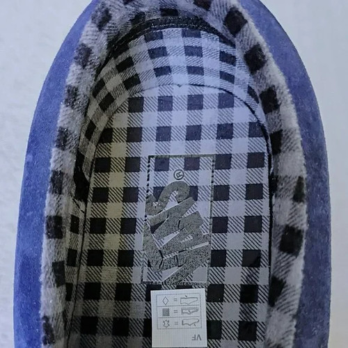 Vans Damen Classic Slip-On Pig Suede Sneaker in Cool & Unique Plaid Brown/Navy - Bild 11 von 14
