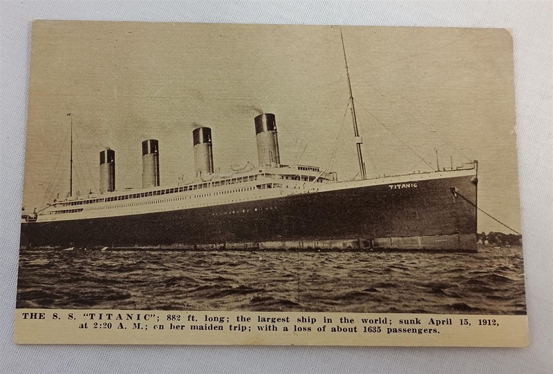 Vintage SS Titanic Postcard Kraus Mfg Co NY White Star LIne Steamship