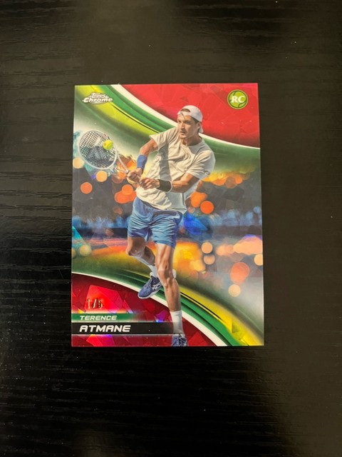 Terence Atmane 2025 Topps Chrome Tennis Sapphire Red Refractor RC 1/5 #175