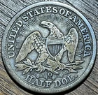 1853-O Arrows & Rays Seated Liberty Half Dollar - VG+ Ships Free!