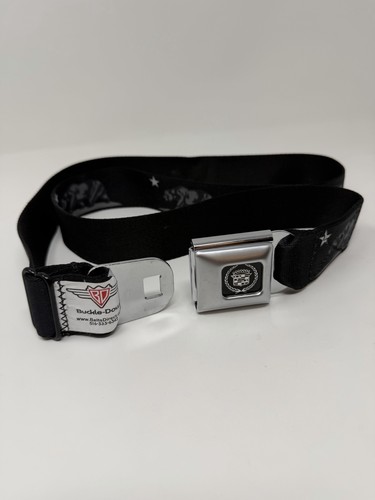 Vintage Buckle-Down Cadillac Logo Emblem GM Seatbelt Belt Adjustable Collectors