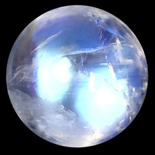 1.51 ct AAA Best Round Cabochon Shape 7 x 7 mm Rainbow Blue Moonstone Gemstone
