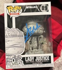 JASON NEWSTED SIGNED AUTOGRAPH LADY JUSTICE METALLICA FUNKO POP FIGURE ACOA