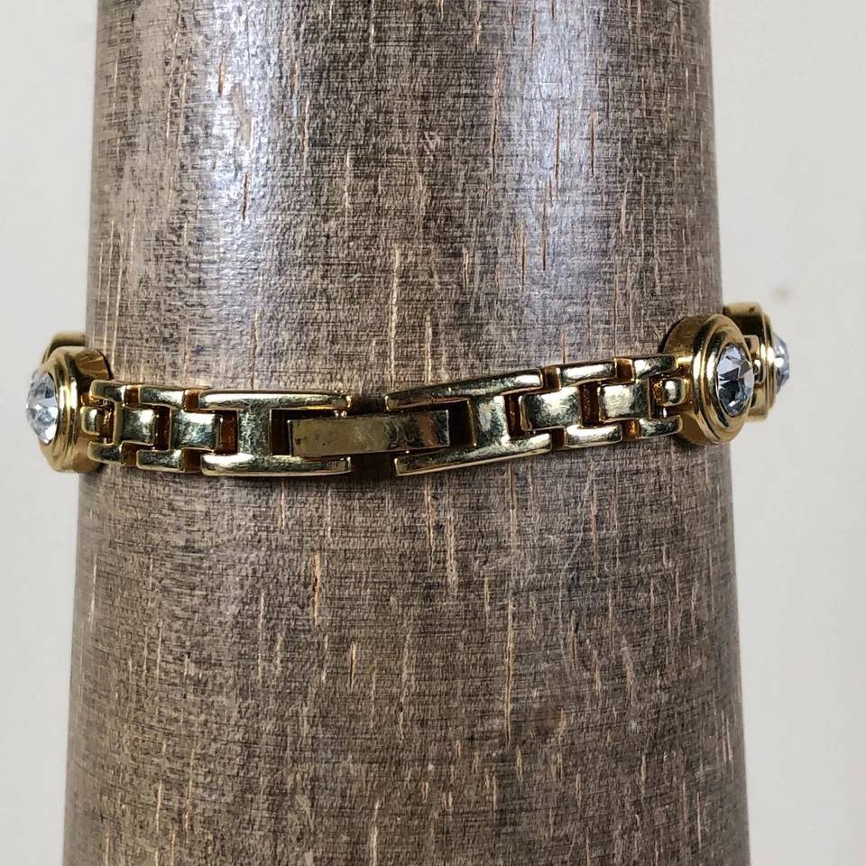 Reloj Avon Mujer AV4004 Vestido Abril Piedra Natal Oro Pulsera Cuarzo 21mm 7 1/2" Foto 4 de 4