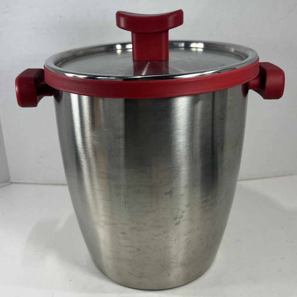 KitchenAid Bar Herramientas Cubo de Hielo con Tapa y Asas Acero Inoxidable Foto 4 de 4