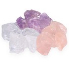 Wassersteine Premium Grundmischung | Amethyst + Bergkristall + Rosenquarz