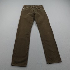 Vintage Levis Jeans Mens 30x34 Brown Denim 501 Button Fly Straight USA Y2K
