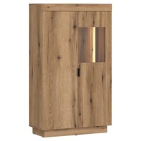 Vitrine Vitrinenschrank Mit Led-Beleuchtung 2 TüRen Coast Evoke Eiche Dekor