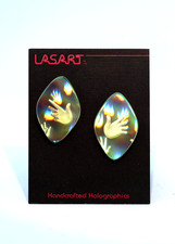 Vintage Hologram Earrings -Hands - By Lasart - August Muth