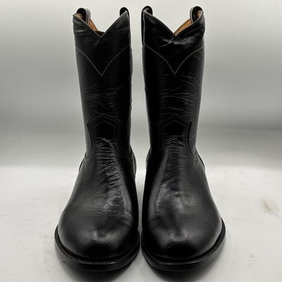 Men s Unknown Brand Black LeatherCowboy Boots SZ 9.5 EE