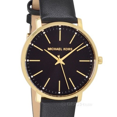 Michael Kors MK4898 Pyper Leather Band Quartz Women\'s Watch Bracelet Set Michael Kors Pyper Leather Strap Watch, 38mm (Women  main image 4