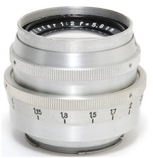  Zeiss 2/5.8cm Biotar for Exakta Aluminum Version clean glass ca.1943.