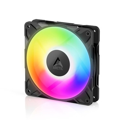 Arctic P12 Pro ARGB PWM 120mm 4-Pin Case Fan w/ Cable Splitter Black ACFAN00309A