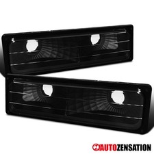 Fit 1988-1998 C10 Silverado Gmc Sierra Black Bumper Lights Parking Turn Signal Fit 1988-1998 C10 Silverado Gmc Sierra Black Bumper Lights Parking Turn Signal
