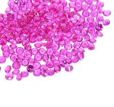 Natural 7 mm Pink Sapphire 30 Pcs Faceted Certified Gemstone Round Cut Lot