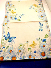 Spring Table Runner, Wildflowers Floral Butterfly Table Decoration Seasonal