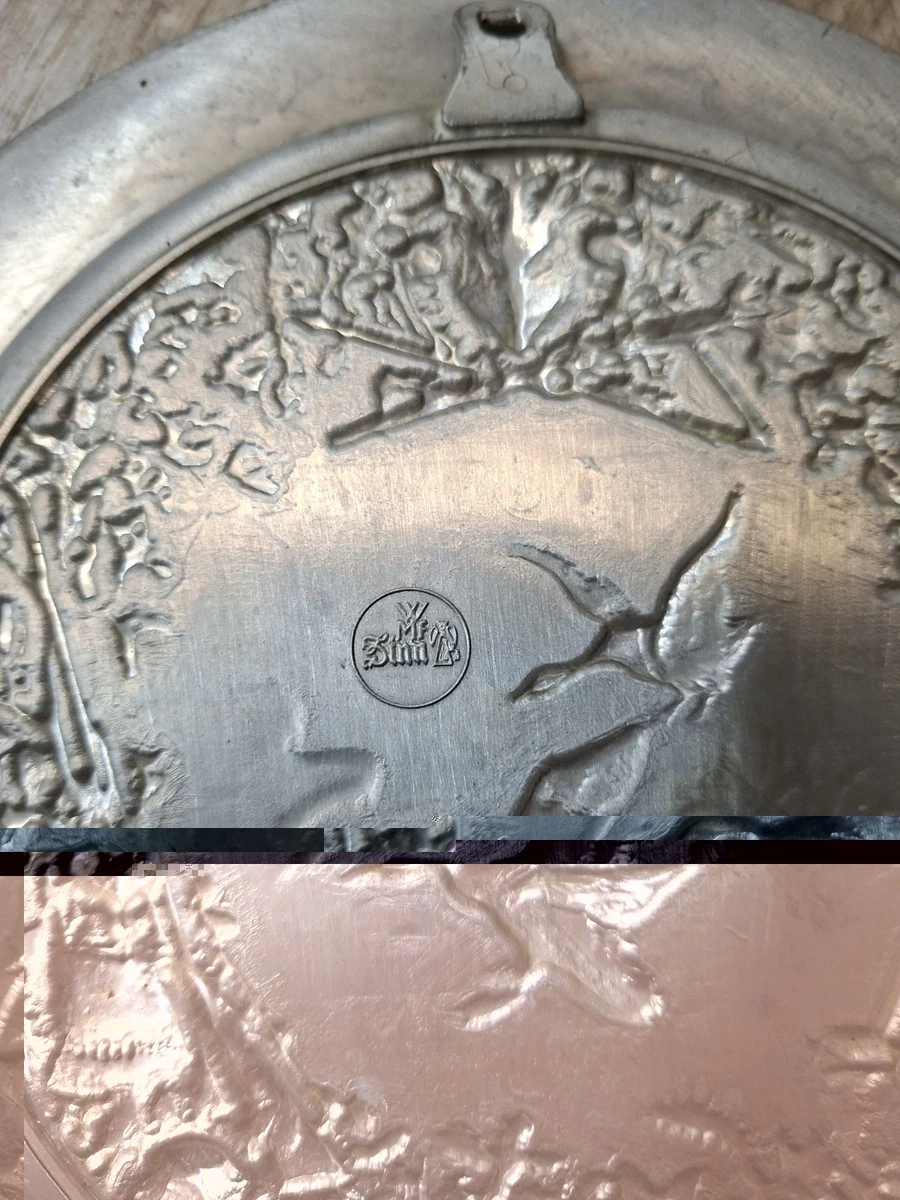 WMF Zinn Teller Vintage Zinnteller Shooting Ducks Motive