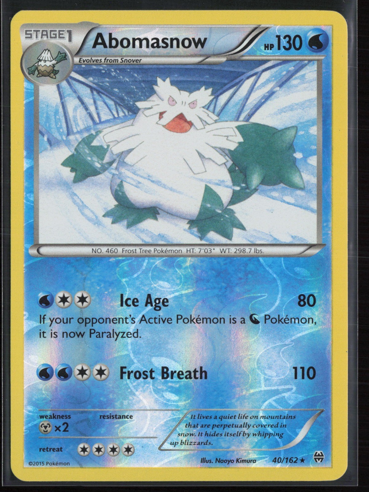 Abomasnow 40/162 Reverse Holo - XY - BREAKthrough - LP
