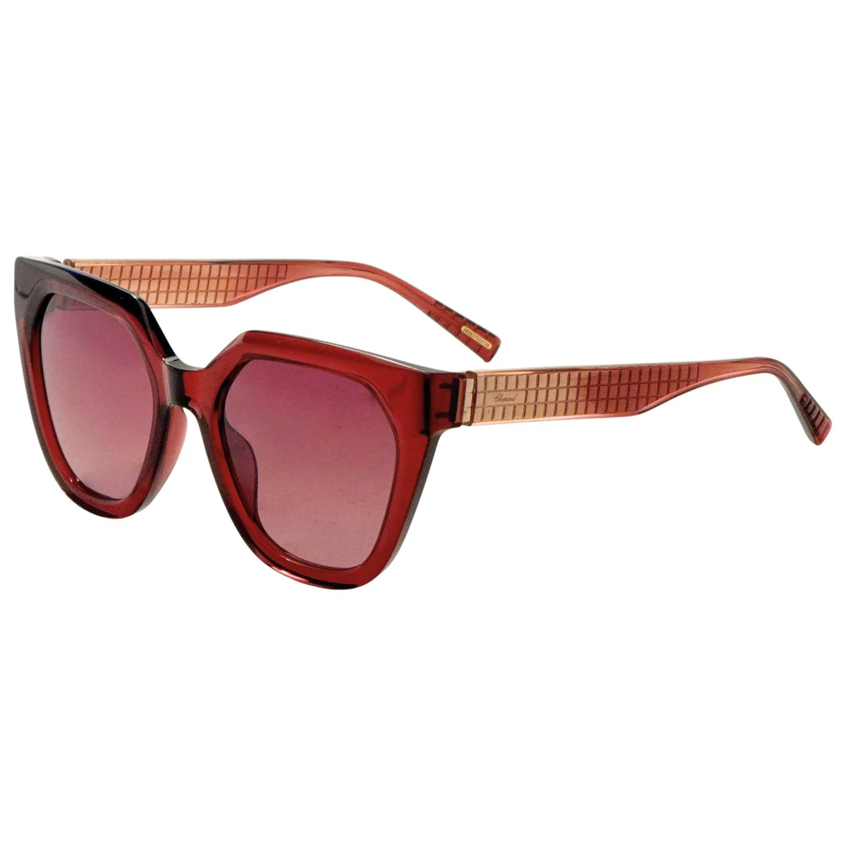 Chopard SCHG68S A32X Butterfly Sunglasses - Gold / Red Gradient Chopard Gold Brown Sunglasses for Women for sale | eBay main image 3