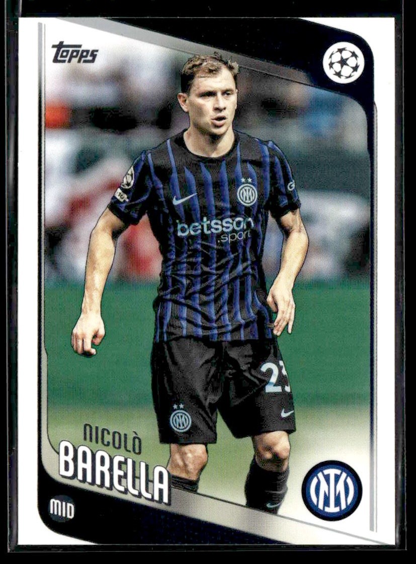 2025-26 Topps UEFA Club Competitions Nicolò Barella #108 Inter