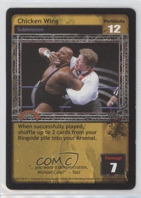 2001 WWE Raw Deal Trading Card Game Tazz Chicken Wing #61/160V1.1 Rookie RC 3c7