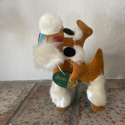 VTG 60s R Dakin Dream Pets Rusty Turquoise Terrier Plush w Tag Sawdust Japan HTF
