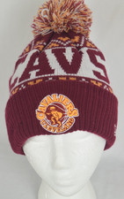 New Era Cleveland Cavaliers Hardwood Classics Pom Beanie Retro Logo NBA Knit Hat