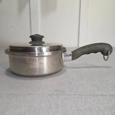 SALADMASTER T304S Stainless Steel Cookware 8 In 2 Qt Sauce Pan w/Vented Vapo Lid
