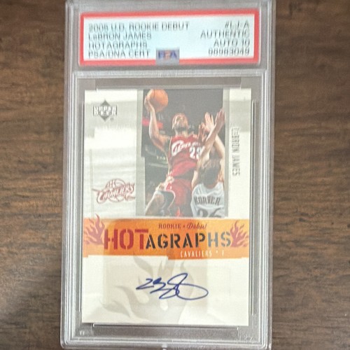 Upper Deck 2005-2006 Rookie Debut LeBron James Hotagraphs #LJ-A RC Auto 10 PSA