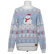 Silly Santa, Weihnachtspullover, Größe: XXS, Blau/Weiß/Rot, Acryl #onj