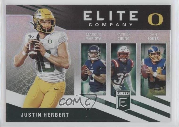 2020 Donruss Elite Company Dan Fouts Marcus Mariota Justin Herbert Rookie RC ls5