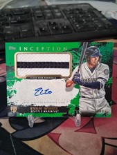 2021 topps inception green rc Evan White Patch Auto 48/99