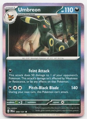 Umbreon Holofoil [PRE - 059/131] Rare Pokemon TCG