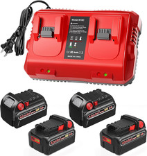 18V Battery 4 Pack 5.0Ah Replacement for Milwaukee M18 Battery and M18 Charger S