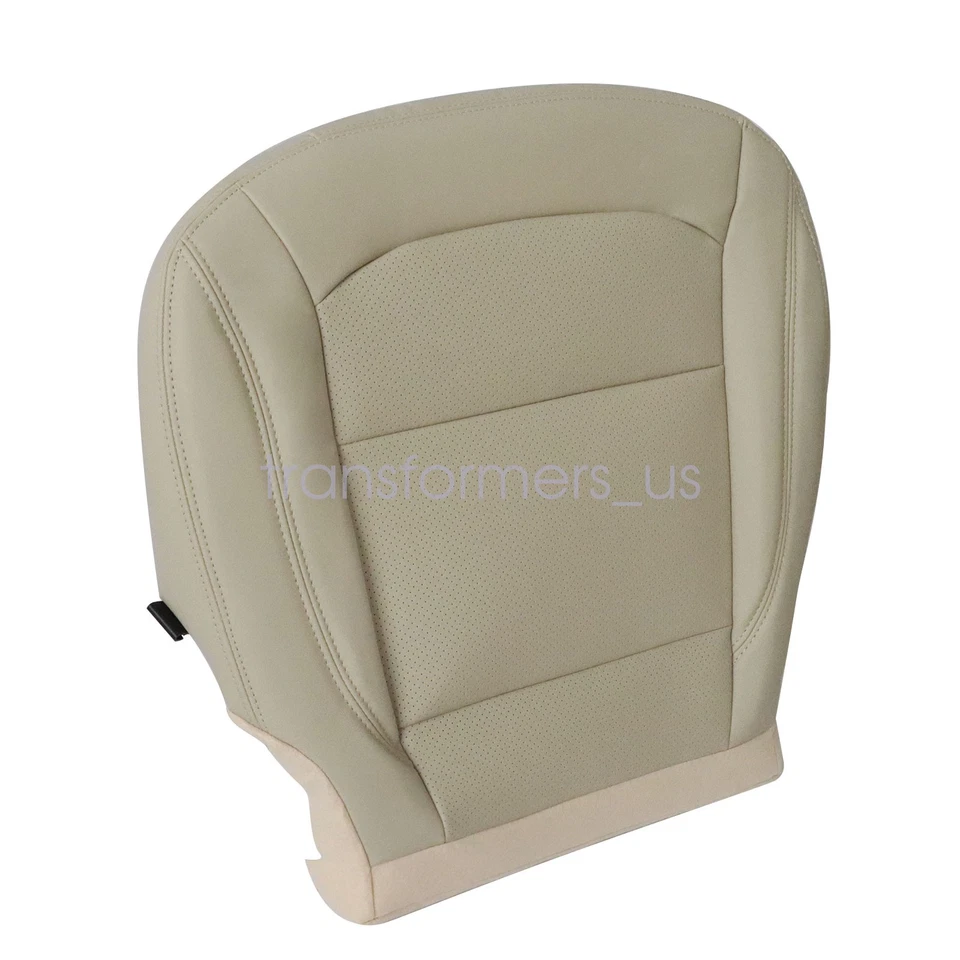 Cubierta de asiento de cuero perforado inferior del lado del conductor para Ford Explorer 2016-2019 color tostado Foto 3 de 4