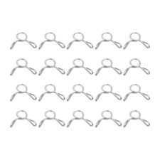 Fuel Line Hose Clips, 100pcs 4mm 304 Stainless Steel Tube Spring Clamps Silver 