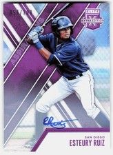 2017 Panini Elite Extra Edition Esteury Ruiz #94 San Diego Padres Autograph /100
